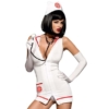 Kle deg opp som en sexy sykepleier med dette forførende kostymet. Sjekk din partners hjerteslag med det medfølgende ekte stetoskopet. Størrelse S/M (34-38).