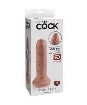 King Cock - Uncut Dildo Med Forhud 15cm
