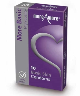MoreAmore - Basic Skin Kondomer 10stk
