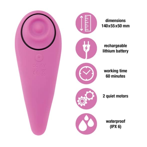 FeelzToys - FemmeGasm Tapping & Tickling Vibrator Rosa