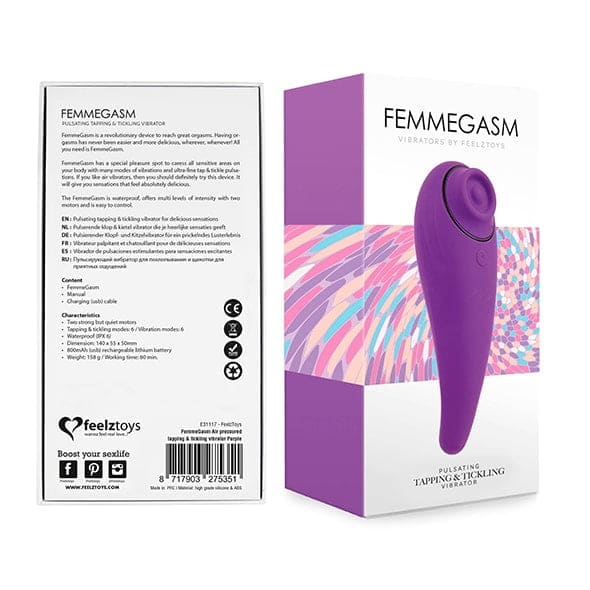 FeelzToys - FemmeGasm Tapping & Tickling Vibrator Lilla