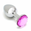 Rimba - Sofia buttplug i stål med rosa krystall