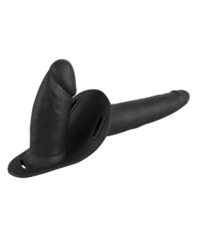 You2Toys - Double Strap-on Black Silicone