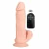 Fleksibel vibrerende dildo med testikler – Fjernkontroll