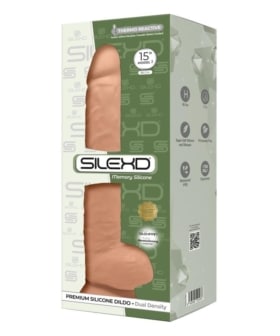 Silexd - Premium Dildo i Formbar Silikon 38 cm - lys